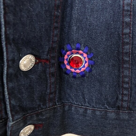 Lightly Embellished Short Denim Jacket - Picture 8 of 14
